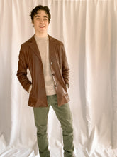 Load image into Gallery viewer, Vintage Brown Leather Blazer