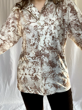Load image into Gallery viewer, Vintage Brown and White Disco Shirt