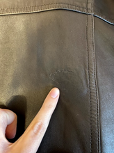 Load image into Gallery viewer, Vintage Long Dark Brown Leather Jacket