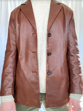 Load image into Gallery viewer, Vintage Brown Leather Blazer