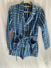 Load image into Gallery viewer, Vintage Plaid Denim Coat