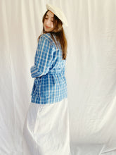 Load image into Gallery viewer, Vintage Plaid Denim Coat